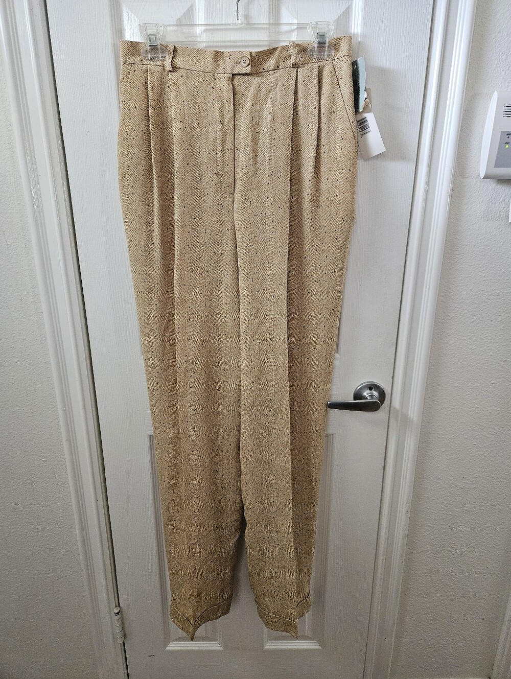 Evan-Picone Size 10 Silk Suit Pants with Front Pleats and Cuffs - NWT